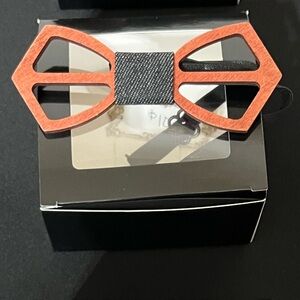 FESTIVAL SALE - 
Stylish Orange Wooden Bow Tie